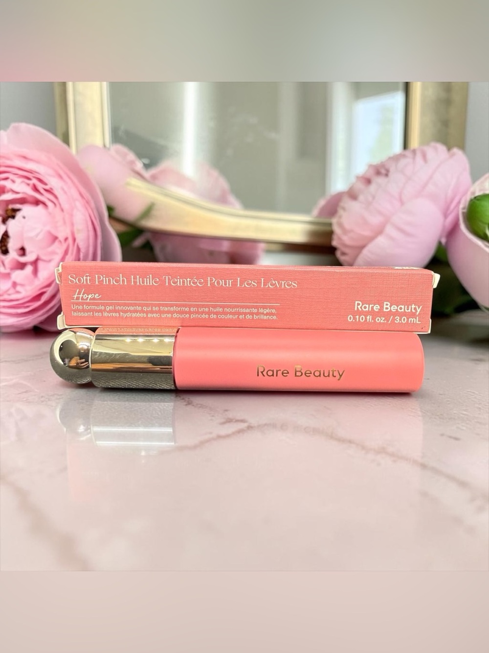 👄RARE BEAUTY👄Soft Pinch Tinted Lip Oil in Hope (Peach)/NIB